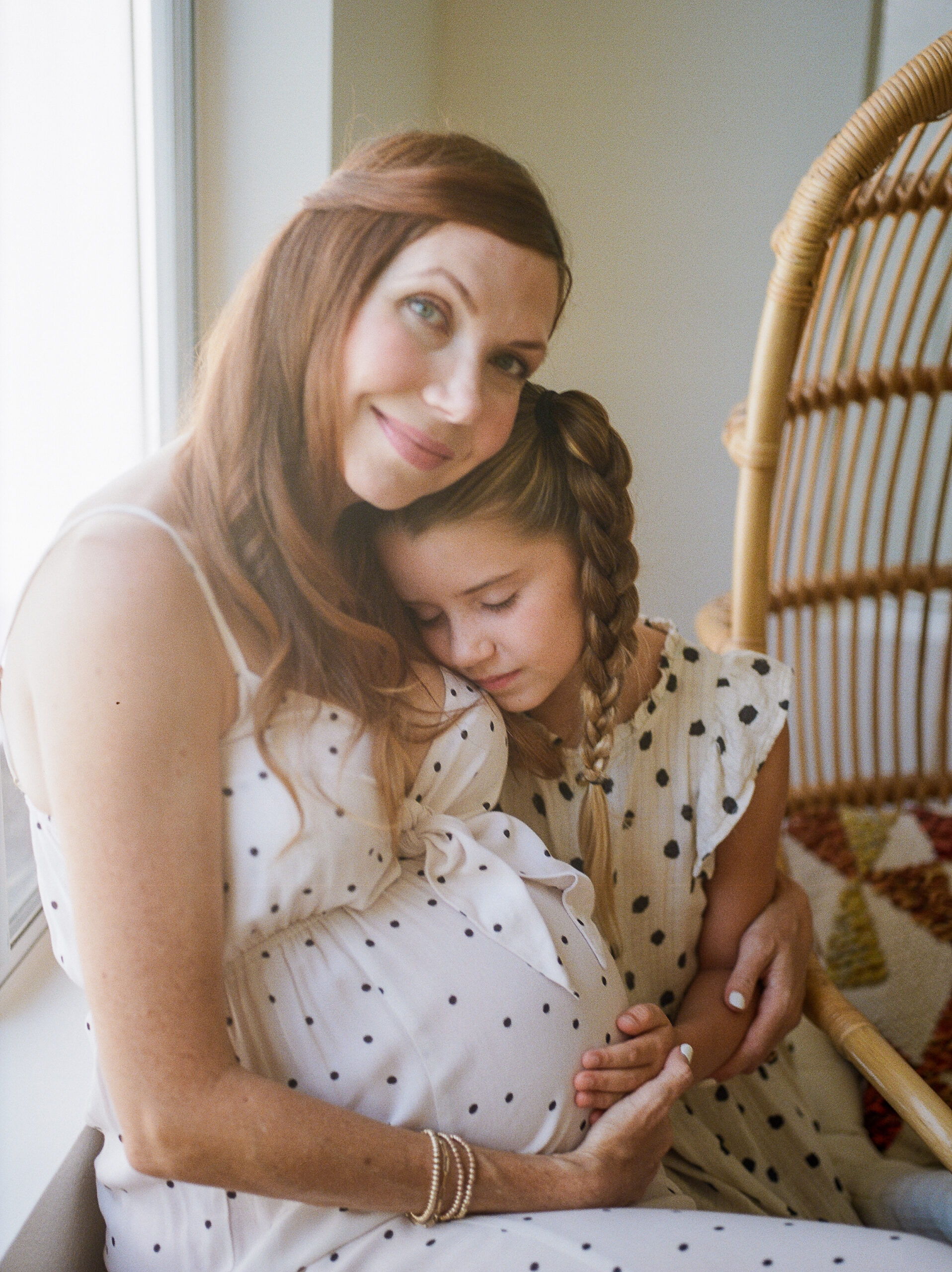 Mother and daughter film photograph